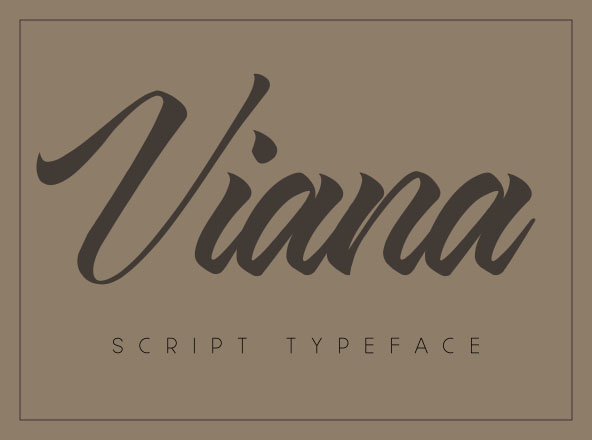 现代流行英文书法风格手写字体脚本 Viana Script Handwriting Typeface