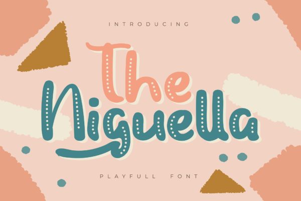 现代书法风格英文装饰字体 The Niguella | Playfull Font