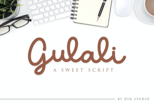 现代清新卡片封面手写字体素材 Gulali – Fun Display Script