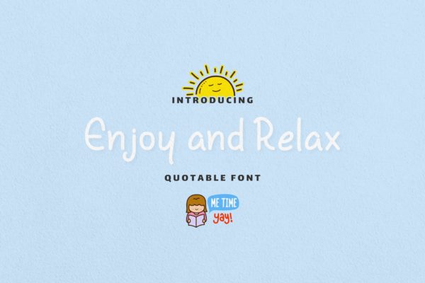儿童主题适用创意英文漫画字体 Enjoy and Relax