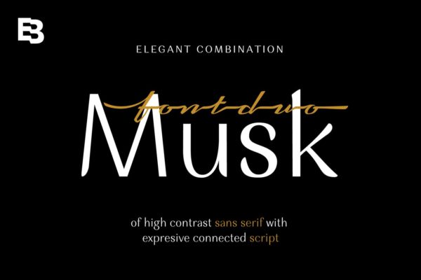独特优雅手写无衬线字体合集 Musk