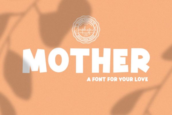 优雅女性风格英文无衬线大写字母设计 Mother | A Font for Your Love