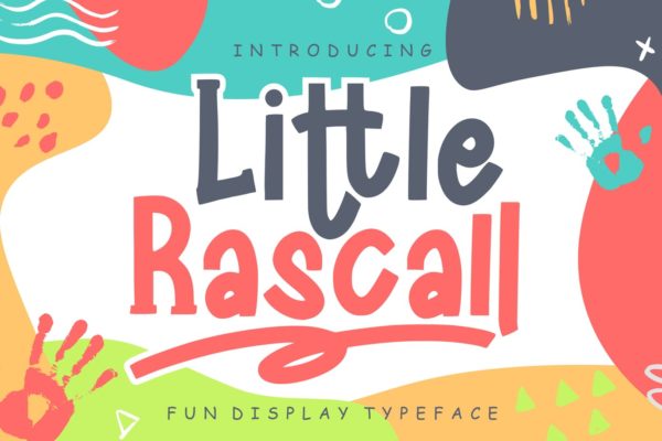 童趣幼儿园活动海报英文字母设计 Little Rascall Fun Display