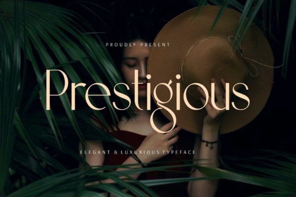 现代典雅杂志印刷无衬线字体素材 Prestigious