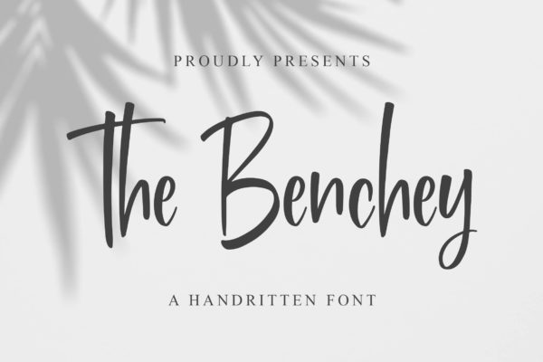 现代书法风格英文手写字体 Benchey – Handwritten Font