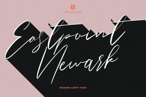 现代潦草书法连笔签名设计字体 Eastpoint Modern Script Font