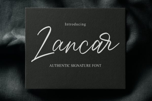 独特优雅手绘签名设计手写字体 Lancar – Authentic Signature Font