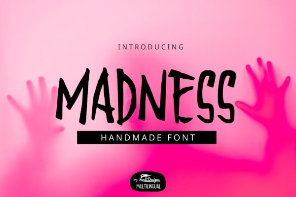 疯狂怪异变形手写无衬线字体 Madness Brush Font