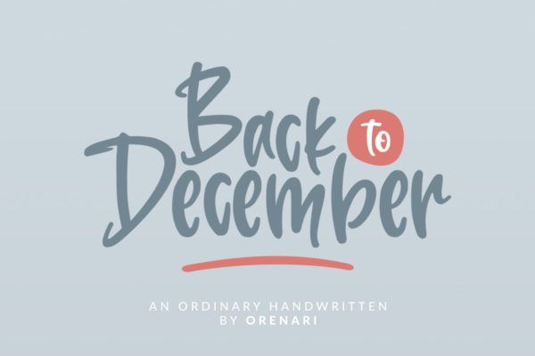 创意趣味海报印刷手写字体素材 Back To December