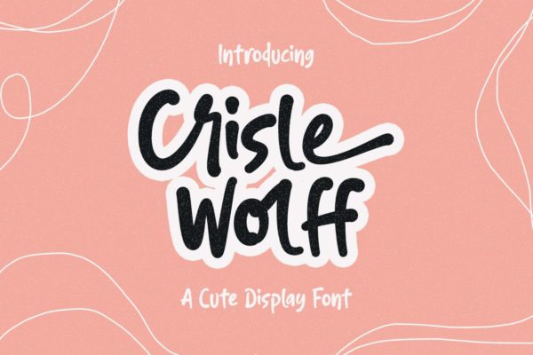 可爱甜美印刷菜单手写字体素材 Crisle Wolff Cute Display Font