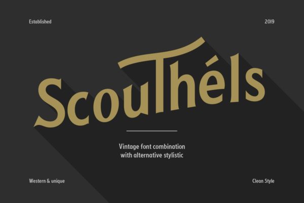 经典排版＆现代手写风格英文无衬线字体 Scouthels Typeface – Clean Sans Font