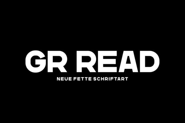 经典粗黑字体印刷无衬线字体素材 GR Read