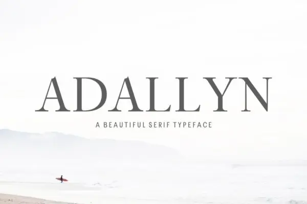 明快现代感较细英文衬线字体系列包 Adallyn Serif Font Family Pack