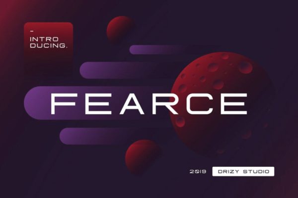 经典高端大写无衬线英文字体素材 Fearce