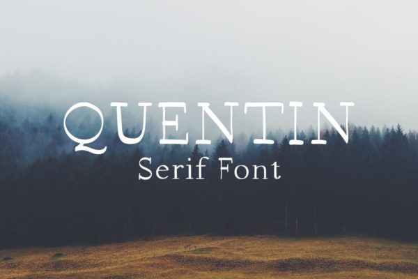 绵延不绝仿山脉形状英文衬线字体 Quentin Handmade Serif Font