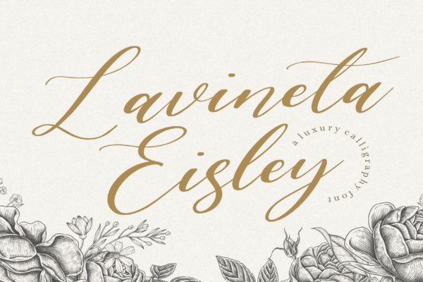 高端浪漫奢侈品牌设计手写字体 Lavineta Eisley YH – Modern Script Font