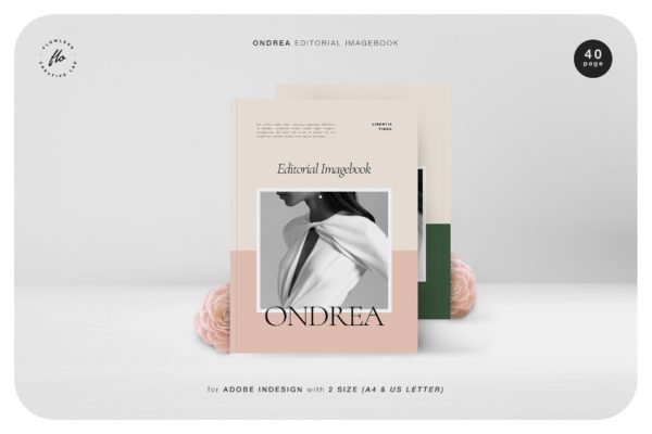 时尚品牌画册版式设计模板 Ondrea Editorial Imagebook