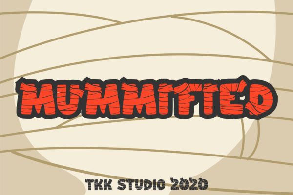 木乃伊-儿童恐怖字体 Mummified – Kids horror font
