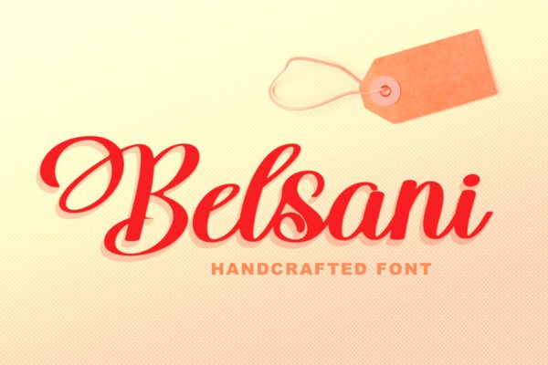 彩色艺术英文炫酷广告字体 Belsani Script