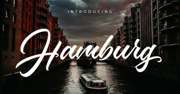 摩登风格英文手写字体素材 Hamburg Font