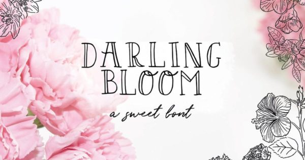 浪漫花体设计英文衬线字体下载 Darling Bloom Font