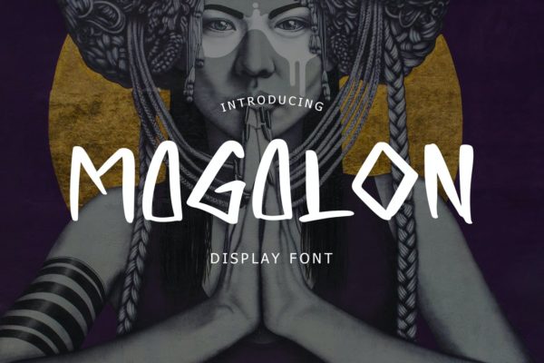 个性独特古埃及三角效果手写字体 Magalon Unique Display Font