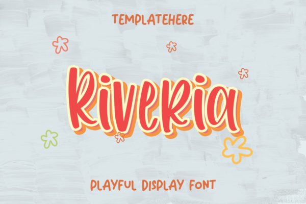 可爱童趣儿童绘本插画手写字体 Riveria Playful Display Font