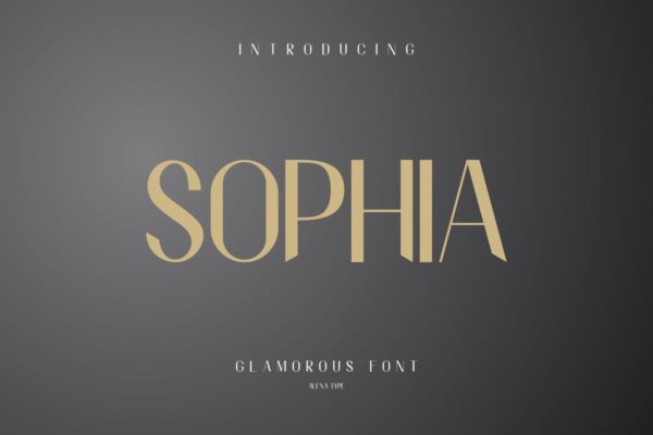 现代优雅英文无衬线字体 Sophia Font