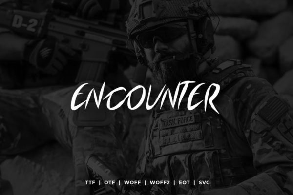 现代英文手写装饰字体＆网页字体 Encounter – Display Typeface + WebFonts