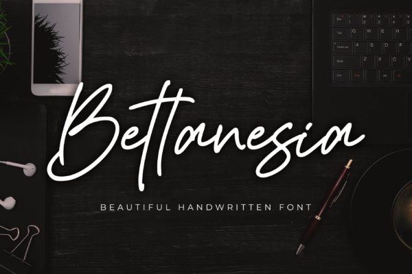 美丽优雅邀请函请帖手写字体素材 Bettanesia – Beautiful Handwritten