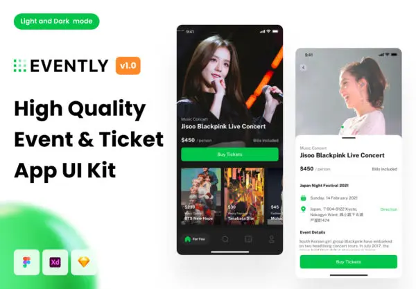 设计森林下午茶：活动和门票App应用 UI 套件