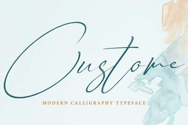 少女感细线条英文手写字体素材 Custome