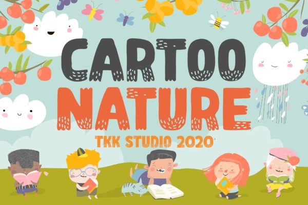 儿童卡通绘本插画无衬线字体 Cartoo Nature – Kids Cartoon Font