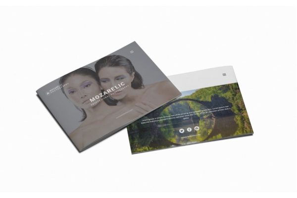 A5摄影杂志手册设计模板 Mozarelic Photography A5 Brochure
