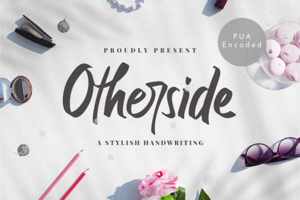 时尚清新连笔流畅手写字体素材 Otherside – Stylish Handwriting Font