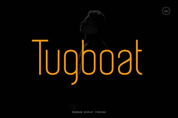 经典粗圆拉长效果无衬线字体 Tugboat Display Typeface