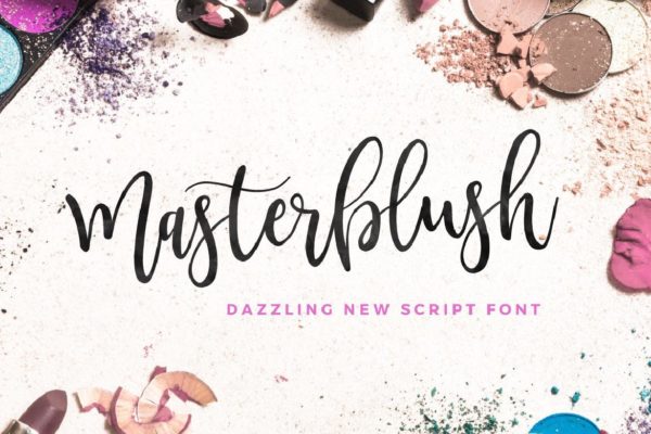 现代优美流畅书法风格英文手写字体 Masterblush Font