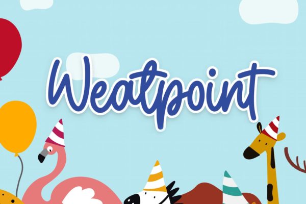 儿童主题设计创意英文手写字体 Weatpoint – Playful Script Font