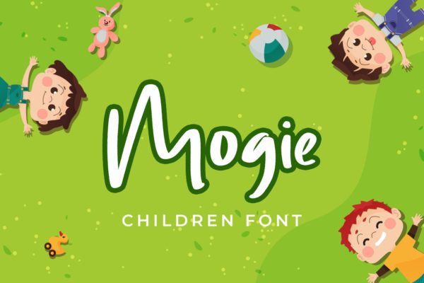 儿童主题设计英文手写字体 Mogie Cute and Amazing Display Font