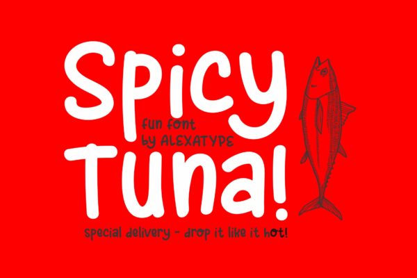 可爱风格英文儿童字体下载 Spicy Tuna – Fun Children Font