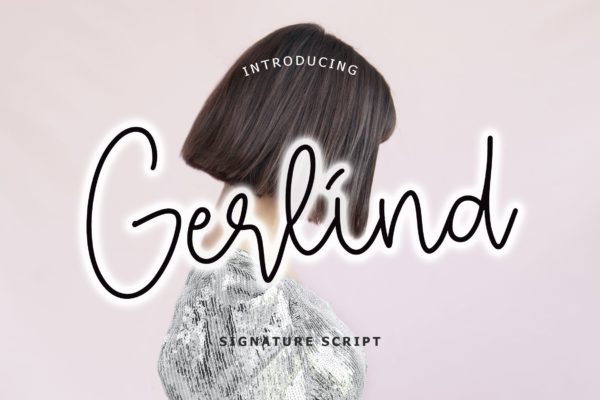 连笔签名名片设计手写英文字体 Gerlind Signature Script