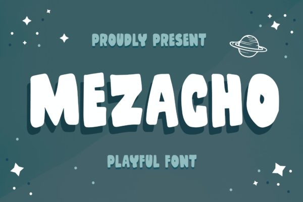 大胆有趣冬季主题手写字体 Mezacho – A Bold Playful Handmade Font