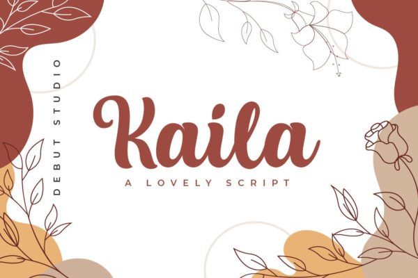 可爱手写婚礼邀请函英文字体 Kaila Script