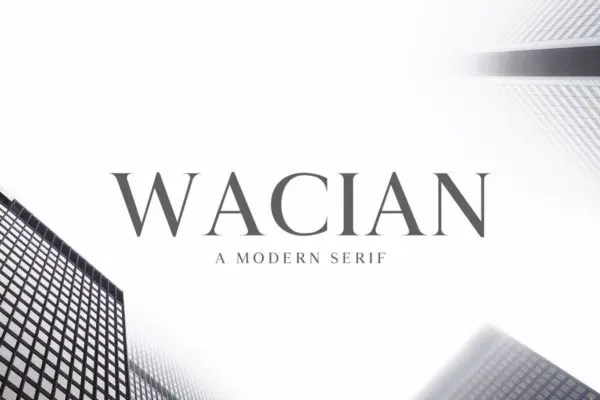 具有创造性的现代英文衬线字体家族 Wacian Serif Font Family