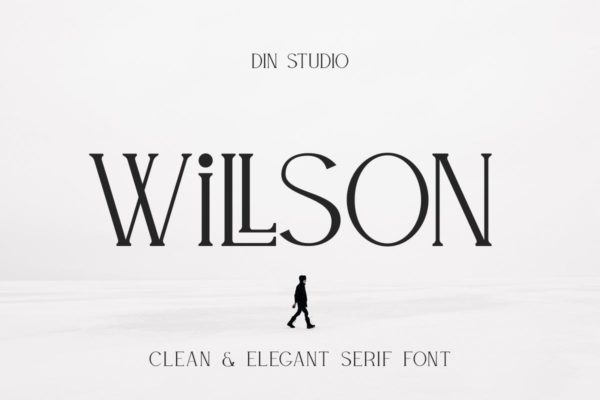现代经典杂志封面衬线字体设计 Willson – Modern Serif Font