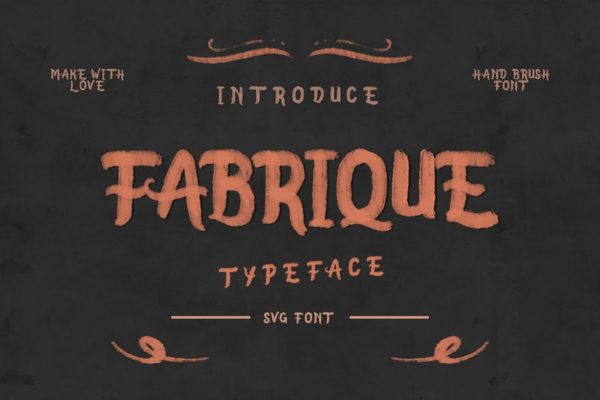 趣味海报设计适用粉笔风格SVG字体 Fabrique SVG Font