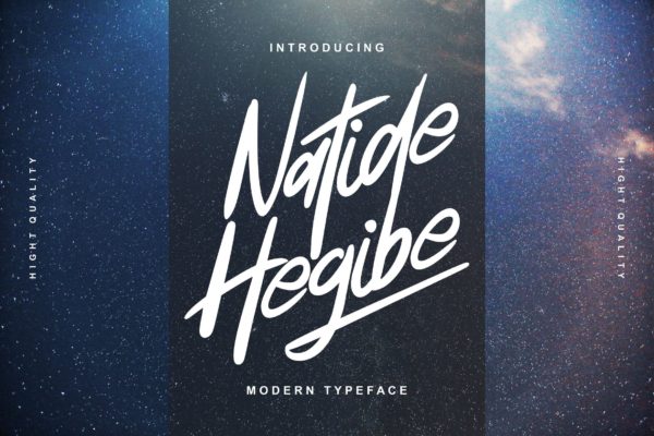 现代连笔设计粗线条手写字体 Natide Hegibe | Modern Typeface Font