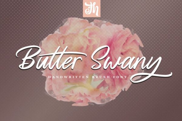时尚笔刷设计英文手写字体 Butter Swany – Handwritten Font