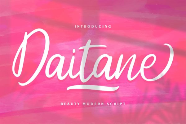 现代广告包装字体设计素材 Daitane | Beauty Modern Script