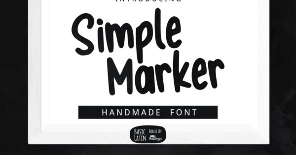 可爱多功能英文无衬线标记字体 Simple Marker Font